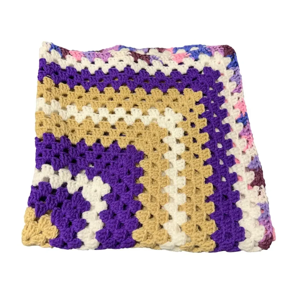 UNISEX‎ Baby Blanket Handmade Classic Retro Look Afghan NWOT STYLE #1835